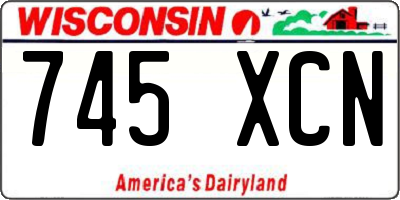 WI license plate 745XCN