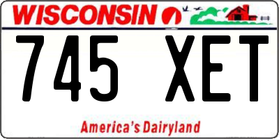 WI license plate 745XET