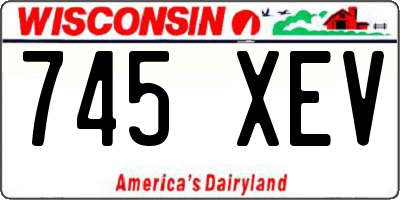 WI license plate 745XEV