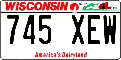 WI license plate 745XEW