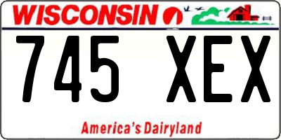 WI license plate 745XEX
