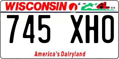 WI license plate 745XHO