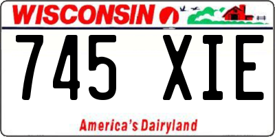 WI license plate 745XIE