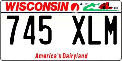 WI license plate 745XLM