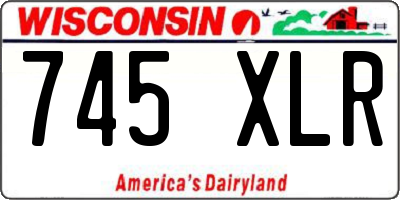 WI license plate 745XLR