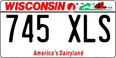 WI license plate 745XLS