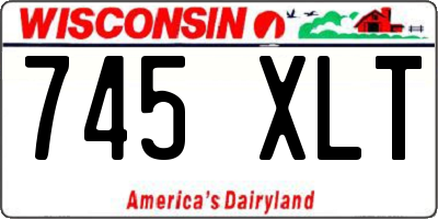 WI license plate 745XLT
