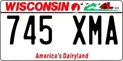 WI license plate 745XMA