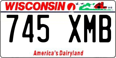 WI license plate 745XMB