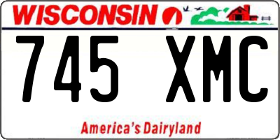WI license plate 745XMC