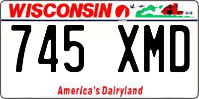 WI license plate 745XMD