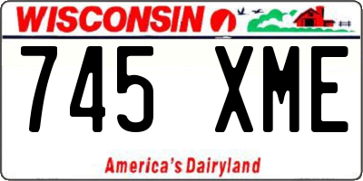 WI license plate 745XME