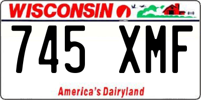 WI license plate 745XMF