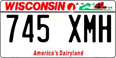WI license plate 745XMH
