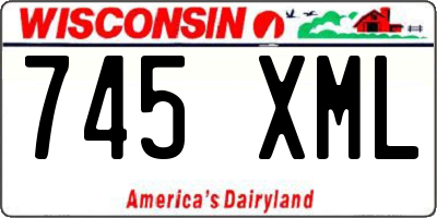 WI license plate 745XML
