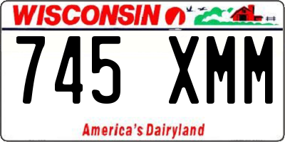 WI license plate 745XMM