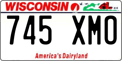 WI license plate 745XMO