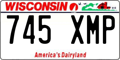 WI license plate 745XMP