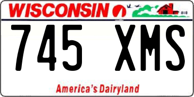 WI license plate 745XMS