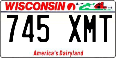 WI license plate 745XMT