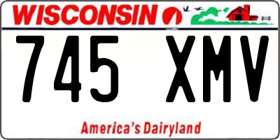 WI license plate 745XMV