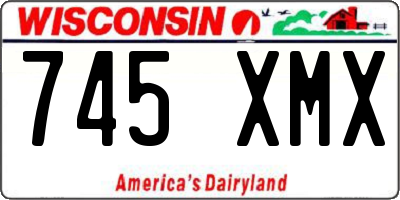 WI license plate 745XMX