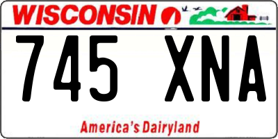 WI license plate 745XNA