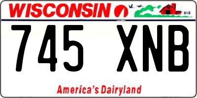 WI license plate 745XNB