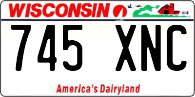 WI license plate 745XNC