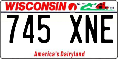 WI license plate 745XNE
