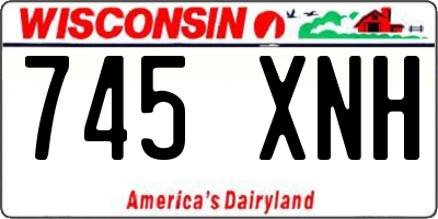 WI license plate 745XNH