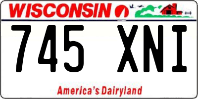 WI license plate 745XNI