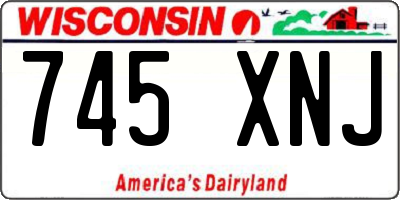 WI license plate 745XNJ