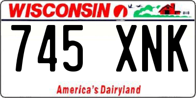 WI license plate 745XNK