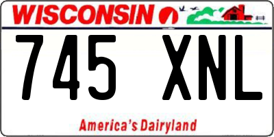 WI license plate 745XNL
