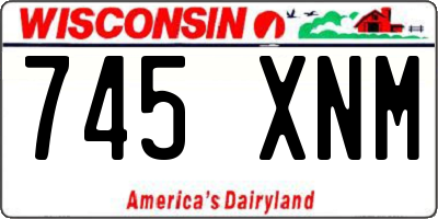 WI license plate 745XNM