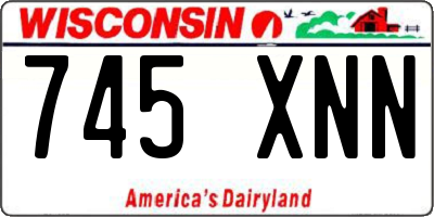 WI license plate 745XNN