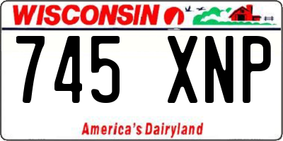 WI license plate 745XNP