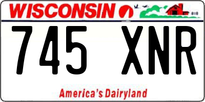 WI license plate 745XNR