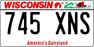 WI license plate 745XNS