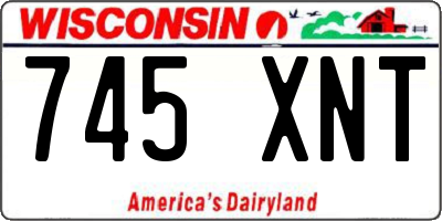 WI license plate 745XNT