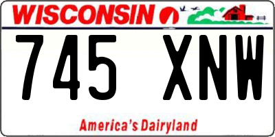 WI license plate 745XNW