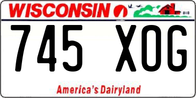 WI license plate 745XOG