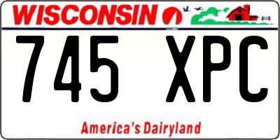 WI license plate 745XPC