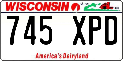 WI license plate 745XPD