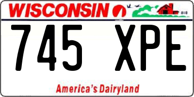 WI license plate 745XPE