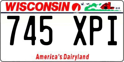 WI license plate 745XPI