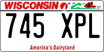 WI license plate 745XPL