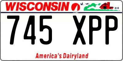 WI license plate 745XPP