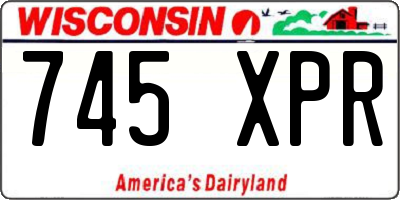 WI license plate 745XPR